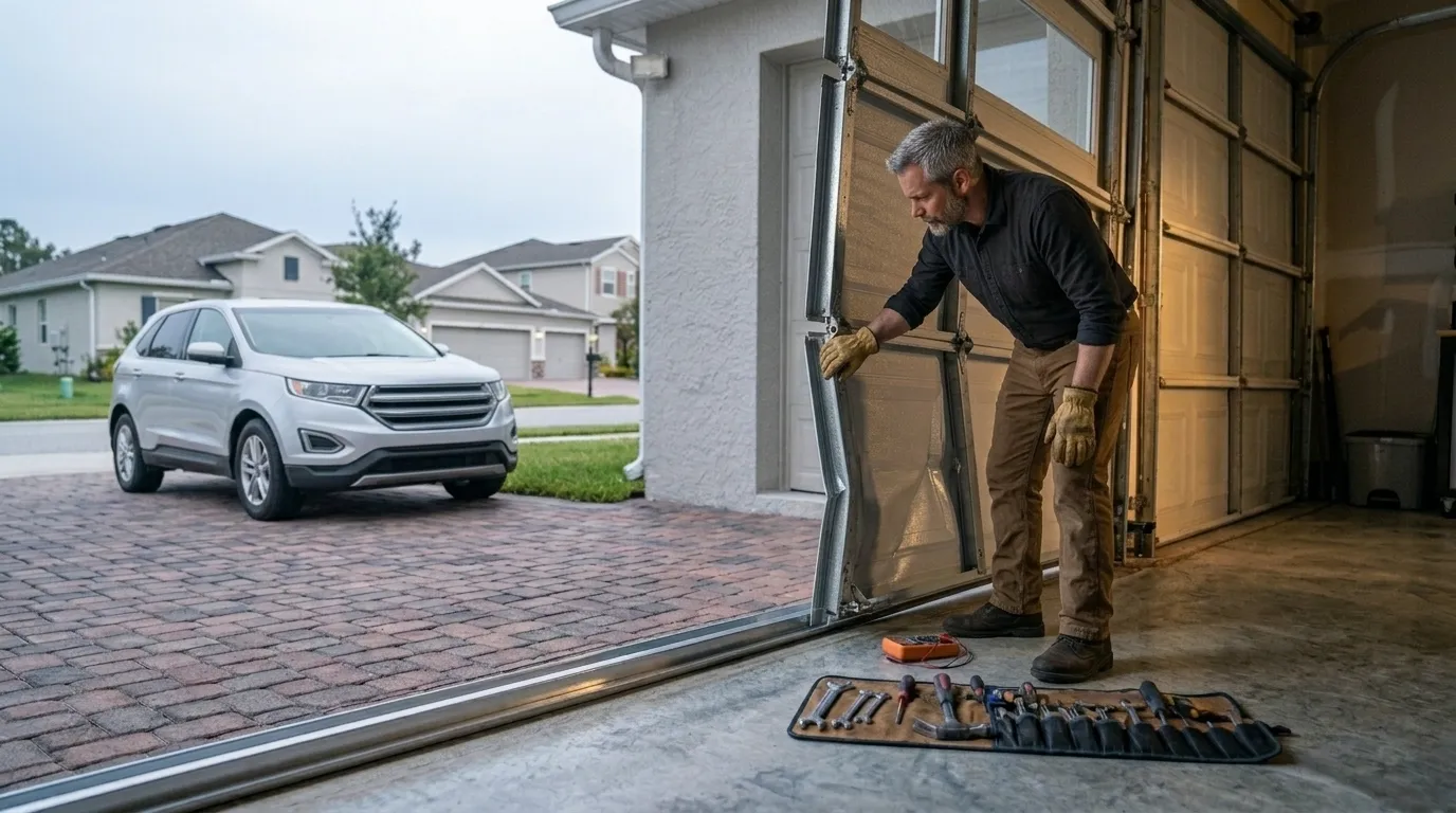 Garage door repair work in Oklahoma City, OK